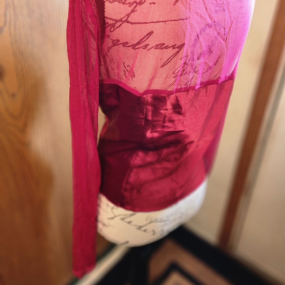 Vintage Forenza Red Corset Style Shirt size 16 - Picture 5 of 10